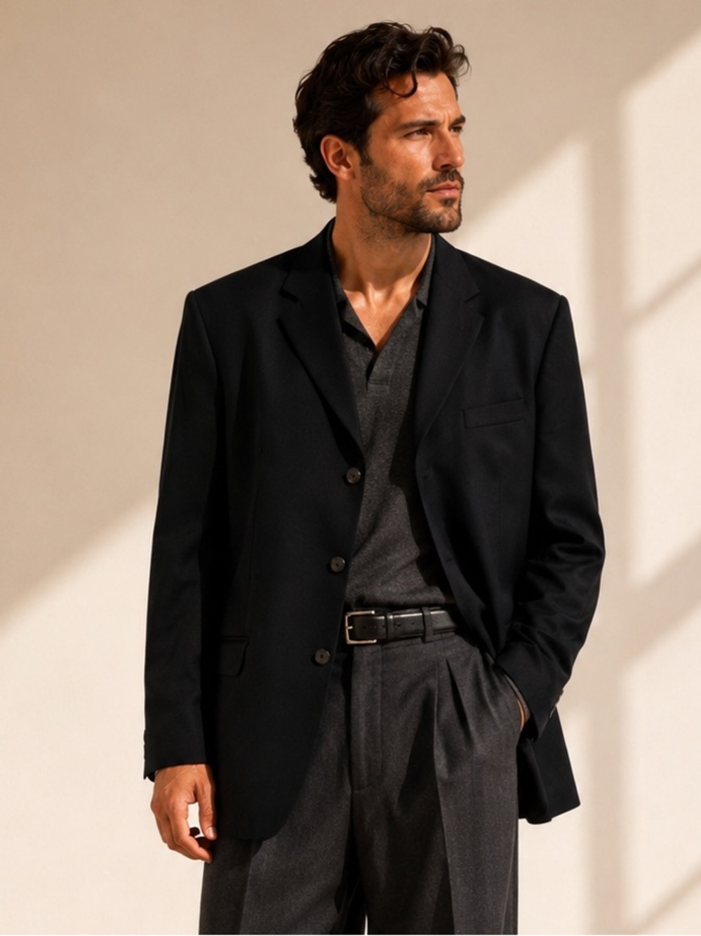 Hugo Boss Einstein Virgin Wool Power Blazer Quiet Luxury Size 54L
